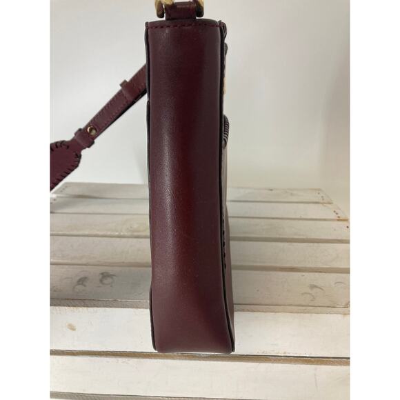 MICHAEL KORS, SMALL WINE SMOOTH LEATHER CROSSBODY BAG - Picture 12 of 15